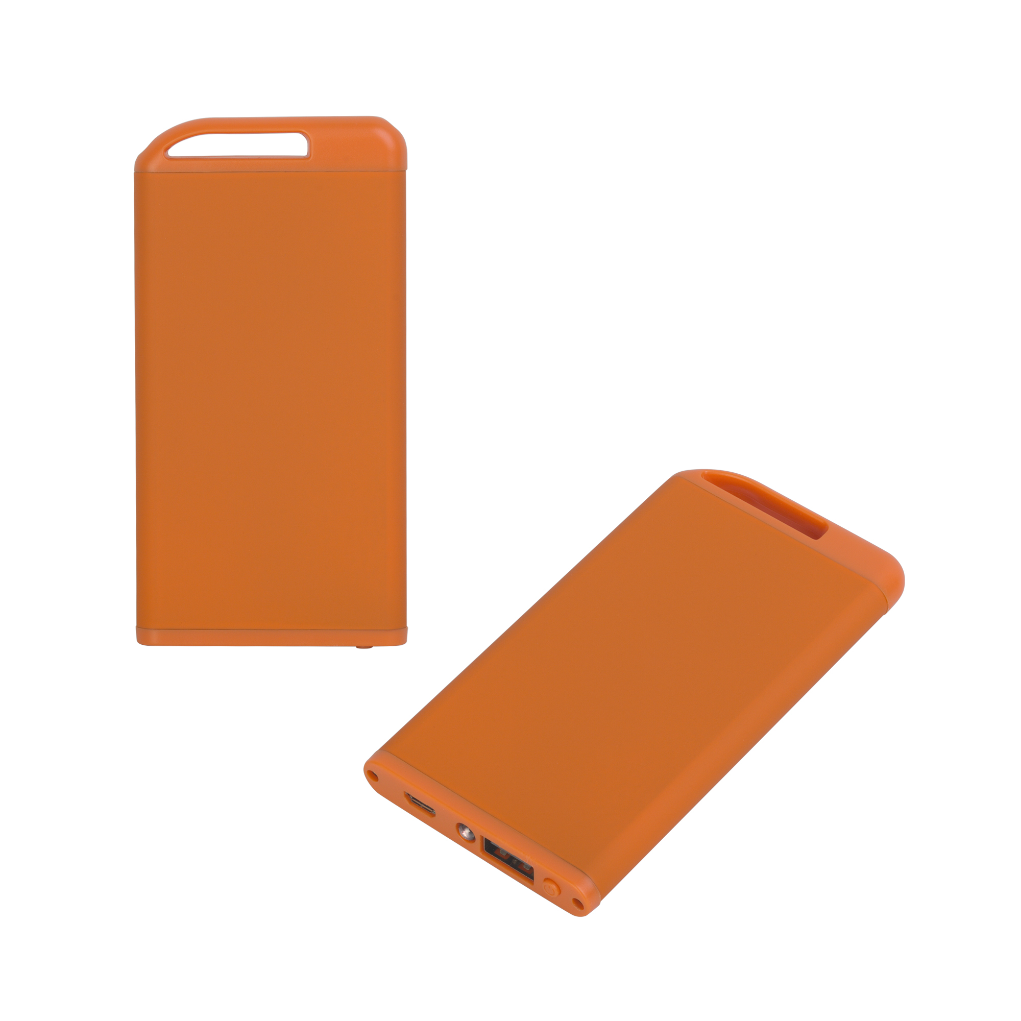 Зарядное устройство "Theta" с фонариком, 4000 mAh, покрытие soft touch, голубой