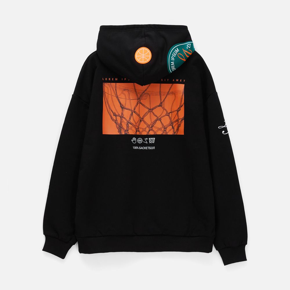 Худи унисекс оверсайз Daylero, черное, размер M/L