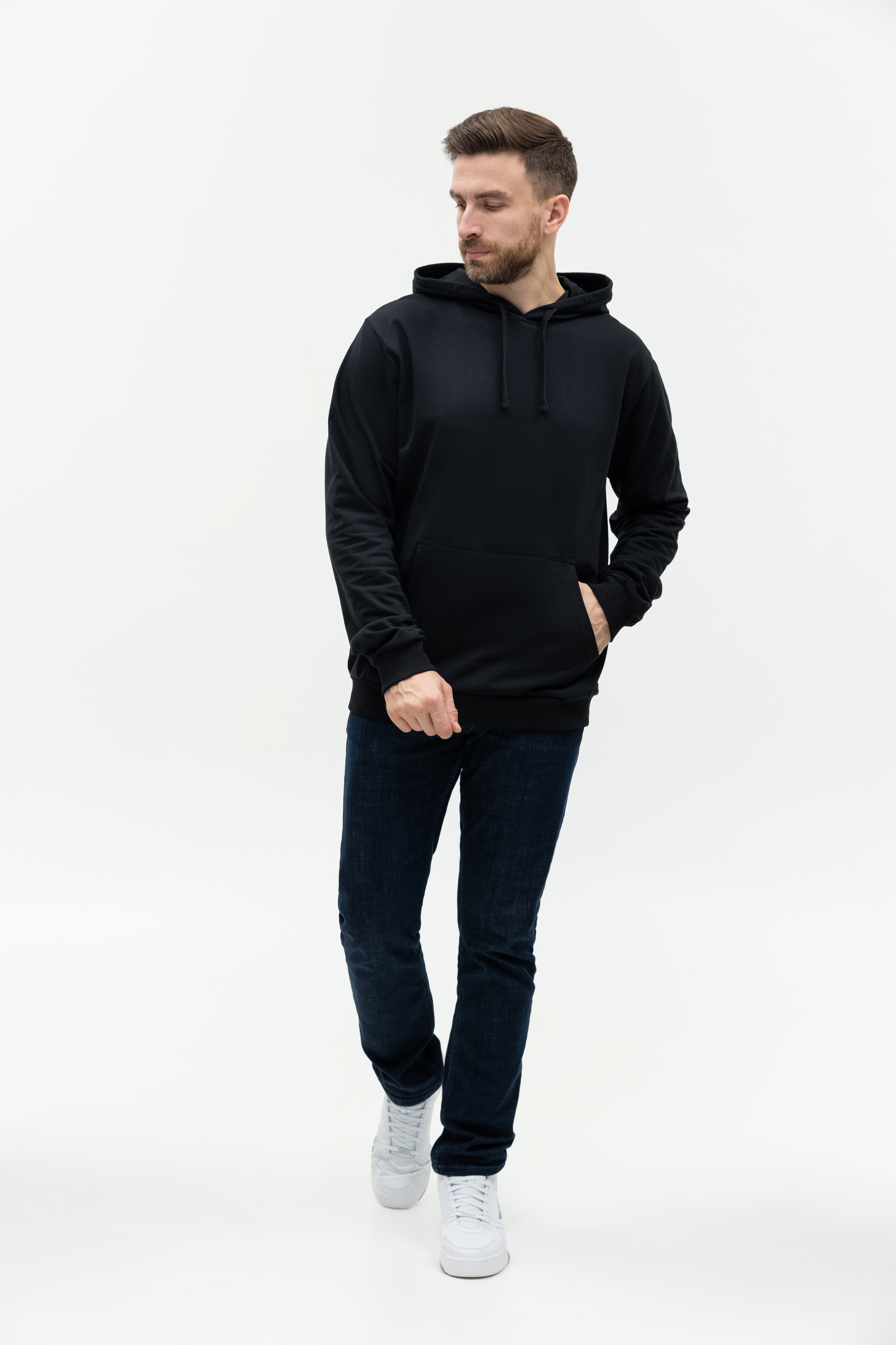 Худи унисекс STAN футер без начёса 260, 23, Чёрный,  (20)  (44/XS)