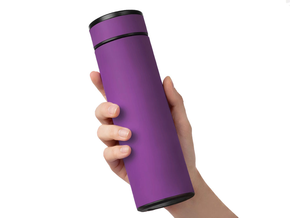 Вакуумный термос Vacuum Flask C1, soft touch, 420мл, фиолетовый
