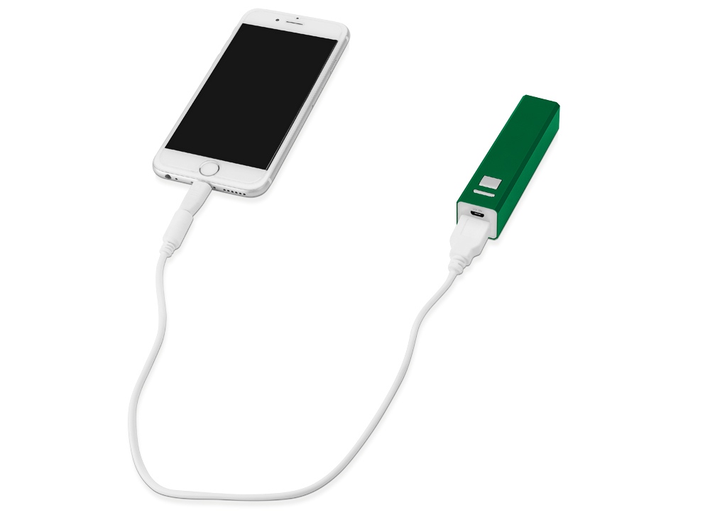 Портативное зарядное устройство Спейс, 3000 mAh, зеленый