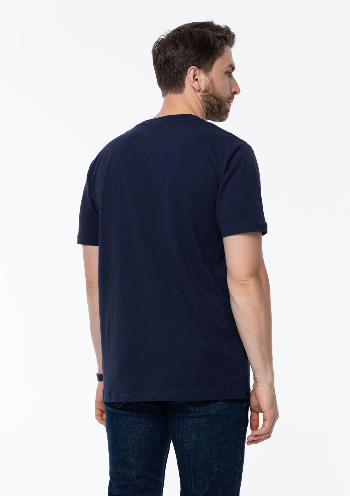 Футболка унисекс STAN, хлопок 150, 51, Тёмно-синий,  (46)  (52/XL)