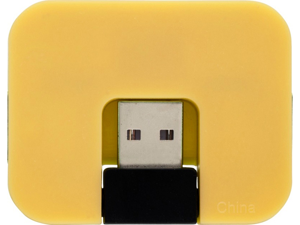 USB Hub Gaia на 4 порта, желтый