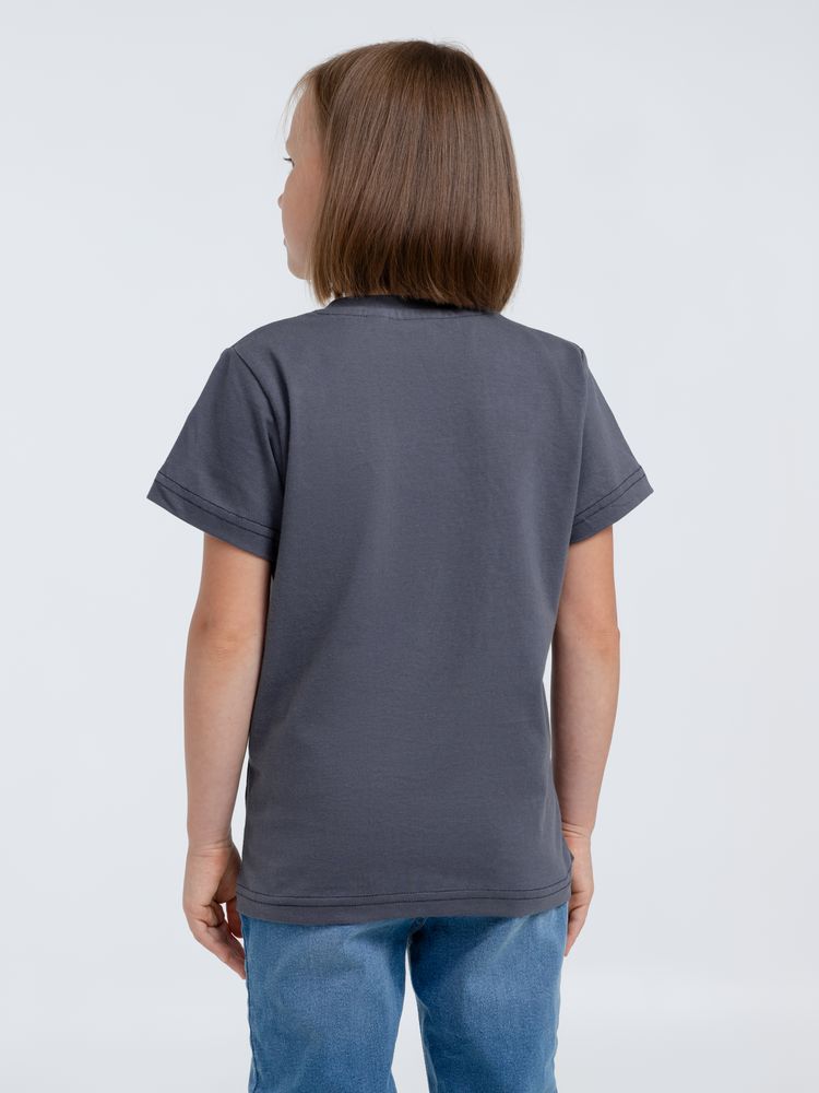 Футболка детская T-Bolka Kids, темно-серая (графит), 10 лет