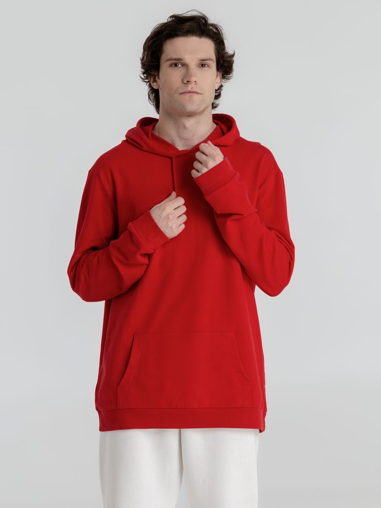 Толстовка с капюшоном унисекс Hoodie, красная, размер XXL